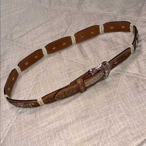 Ranger Belt Company 100% Leather Belt with Western Design